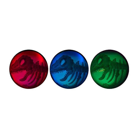 Johntoy lichtgevende dino stuiterbal, 8cm