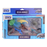 Johntoy Animal World - set da gioco con animali marini, 8 pezzi.