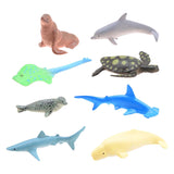 Johntoy Animal World - set da gioco con animali marini, 8 pezzi.