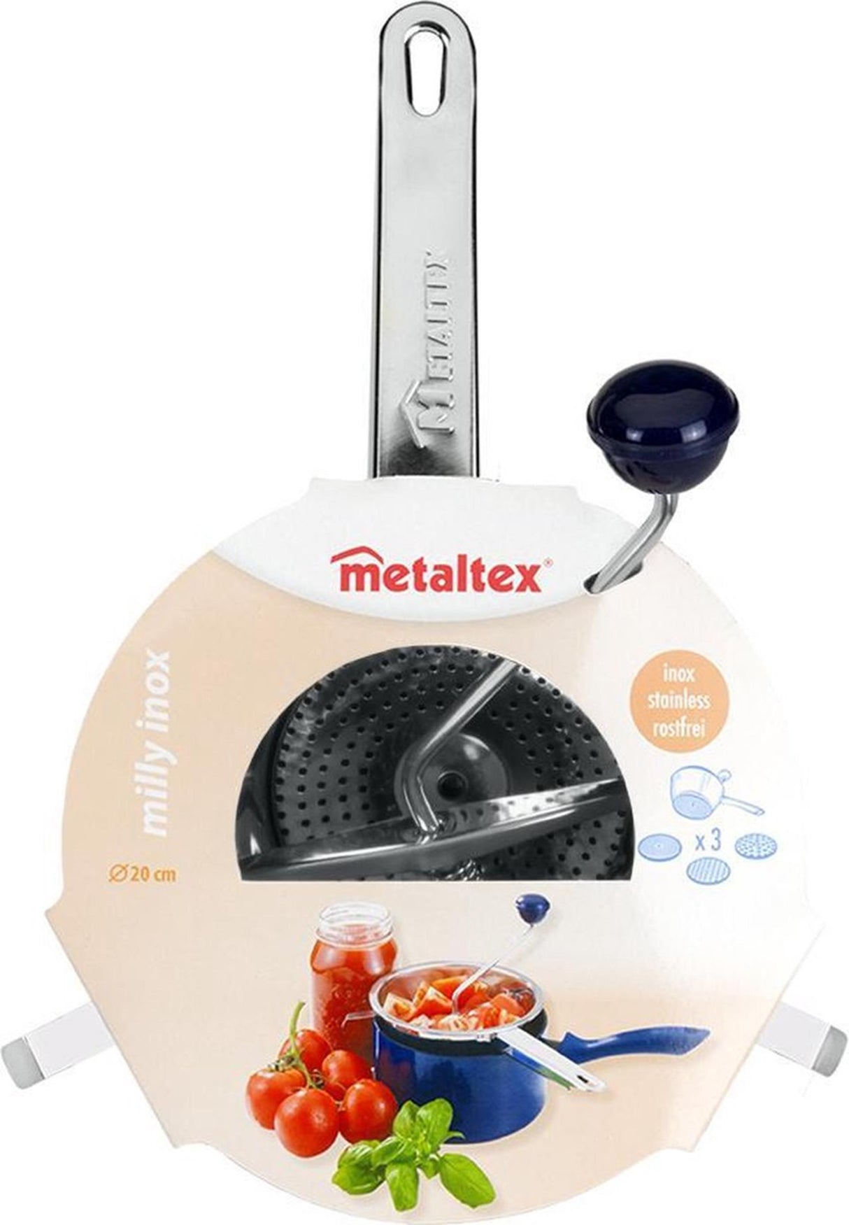 Metaltex passeerzeef rvs 20cm