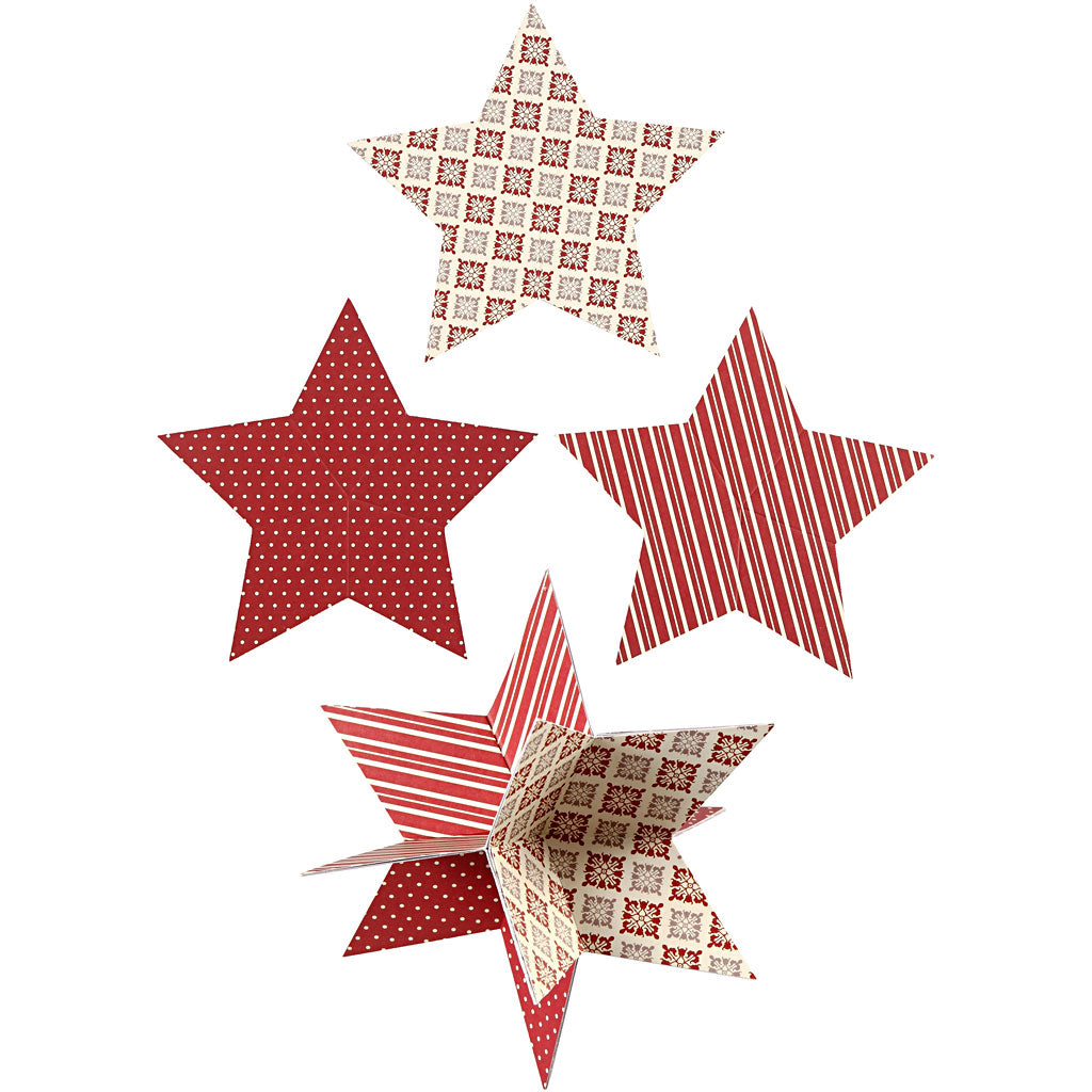 Vivi gade stars 3d, d 15 cm, 300 gr, 3 pieces 1 box