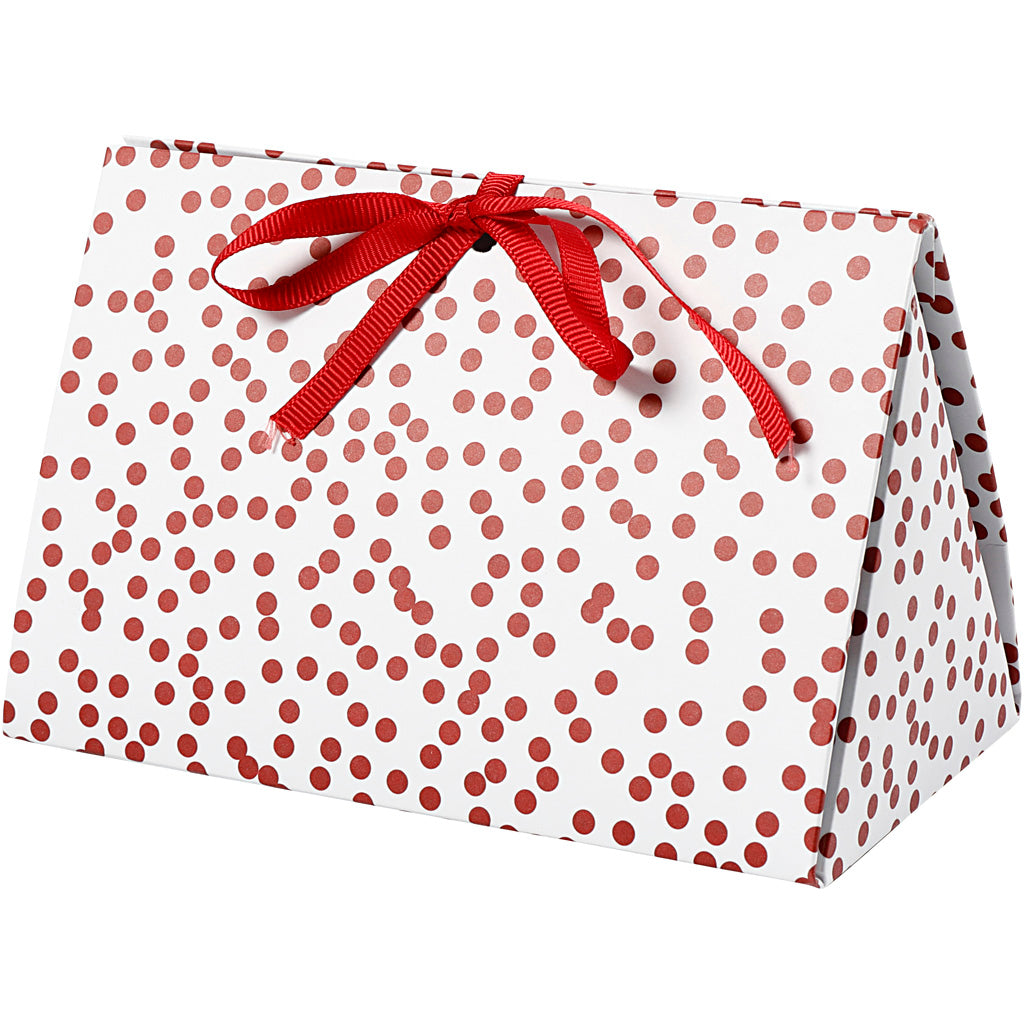 Vivi Gade gift box, dots, size 15x7x8 cm, 250 g, red, 3 pieces 1 box