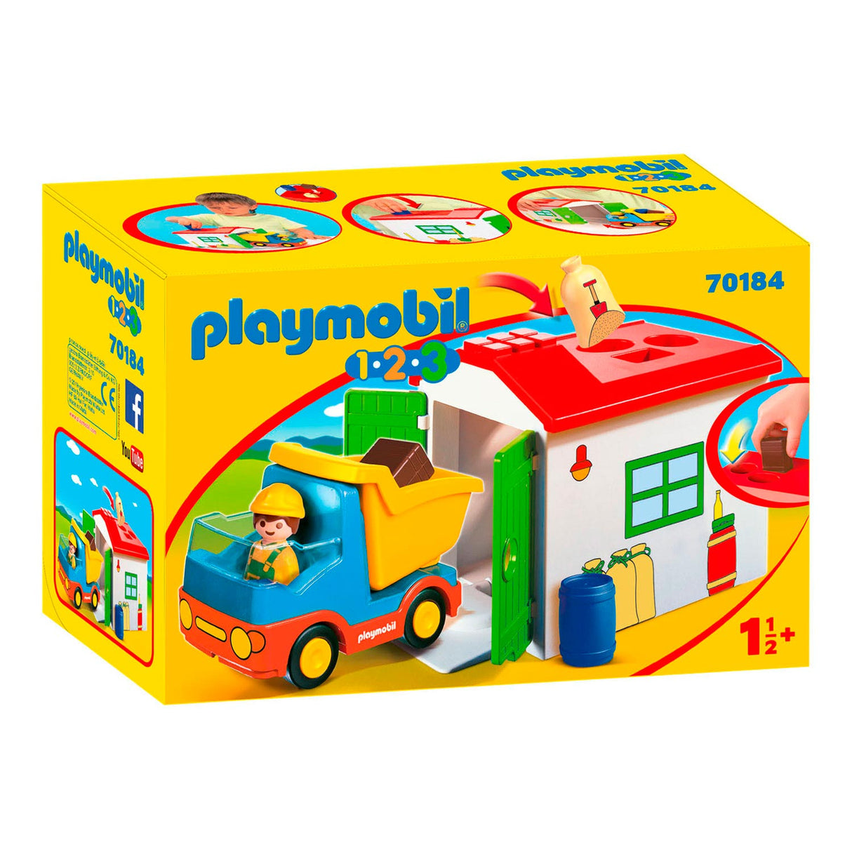 Playmobil 1.2.3. Werkman with sorting garage 70184