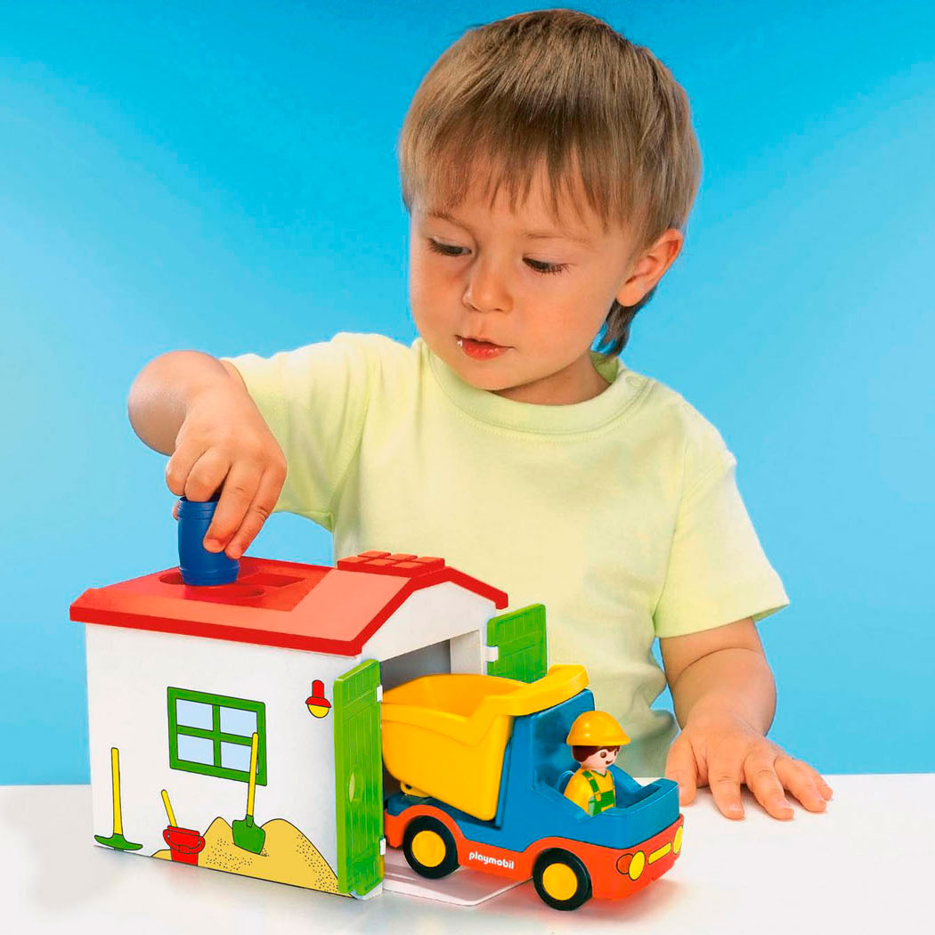 Playmobil 1.2.3. Werkman with sorting garage 70184