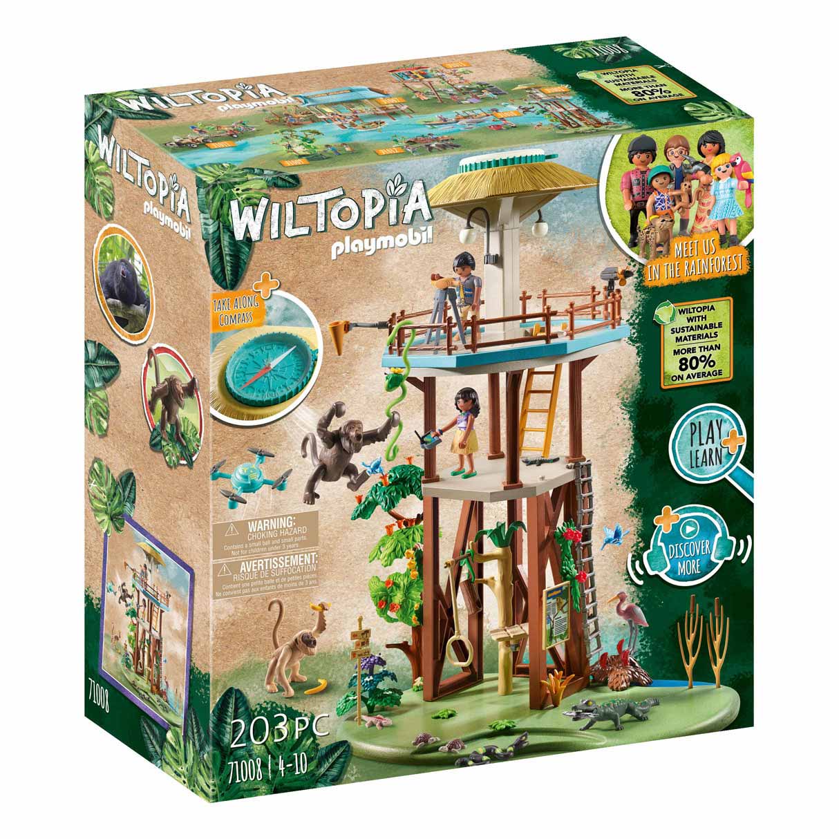 Playmobil Wiltopia kutatóállomás 71008 iránytűvel