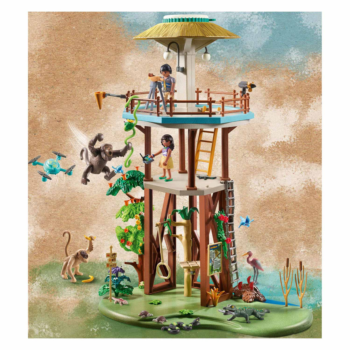 Playmobil Wiltopia Research Station con bussola 71008