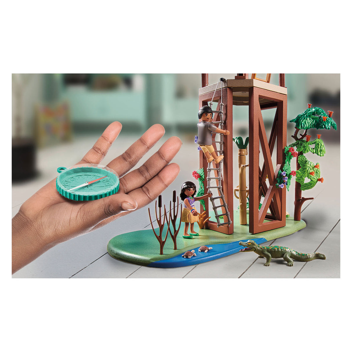 Playmobil Wiltopia kutatóállomás 71008 iránytűvel