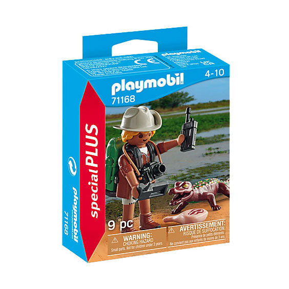 Playmobil Specials Ricercatore con Young Caiman - 71168