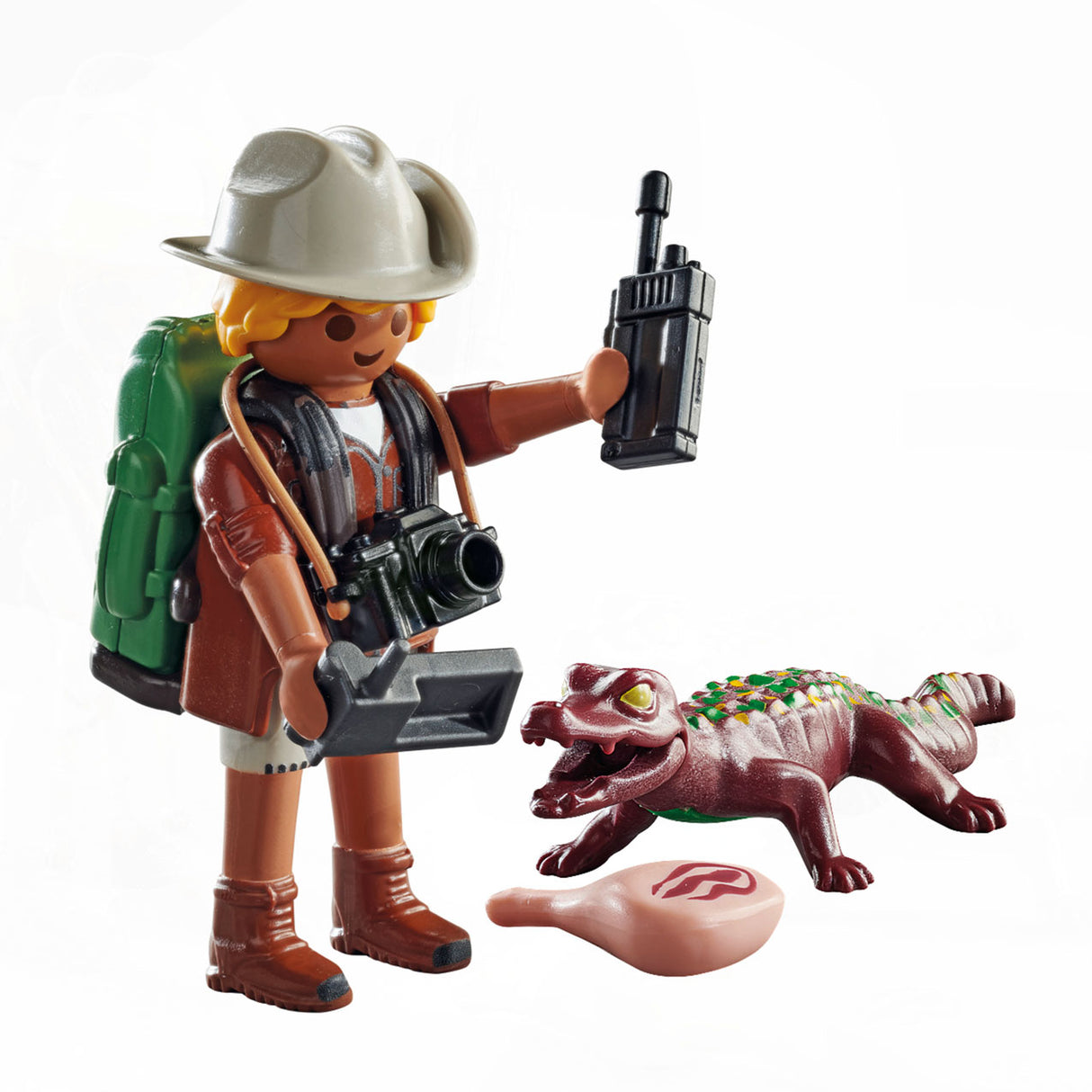 Playmobil Specials Ricercatore con Young Caiman - 71168