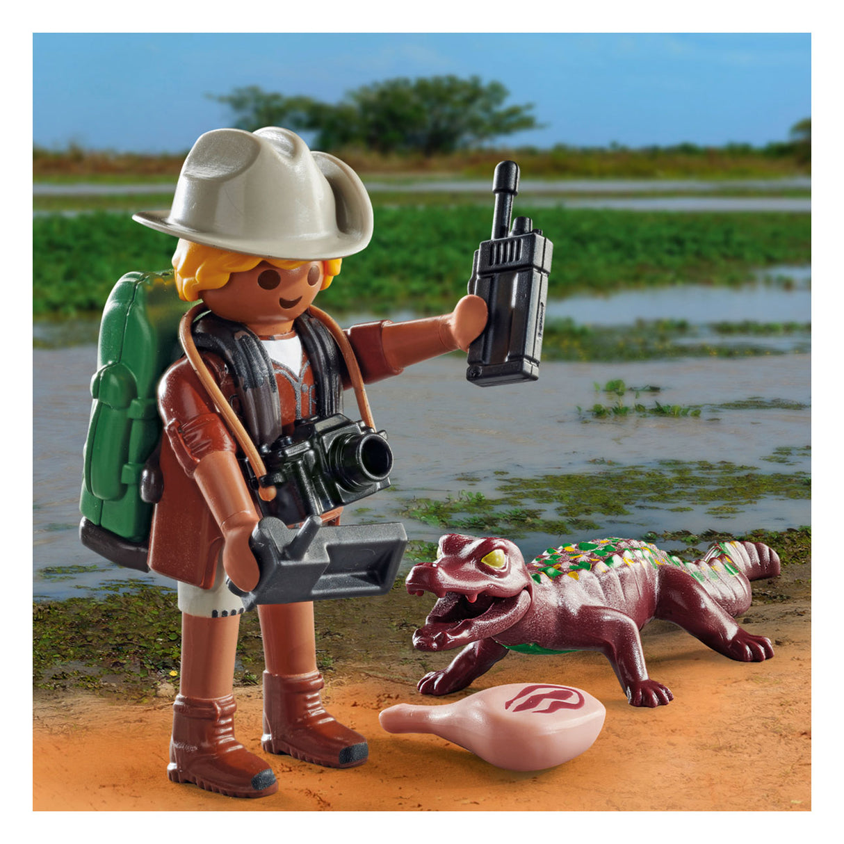Playmobil Specials Ricercatore con Young Caiman - 71168