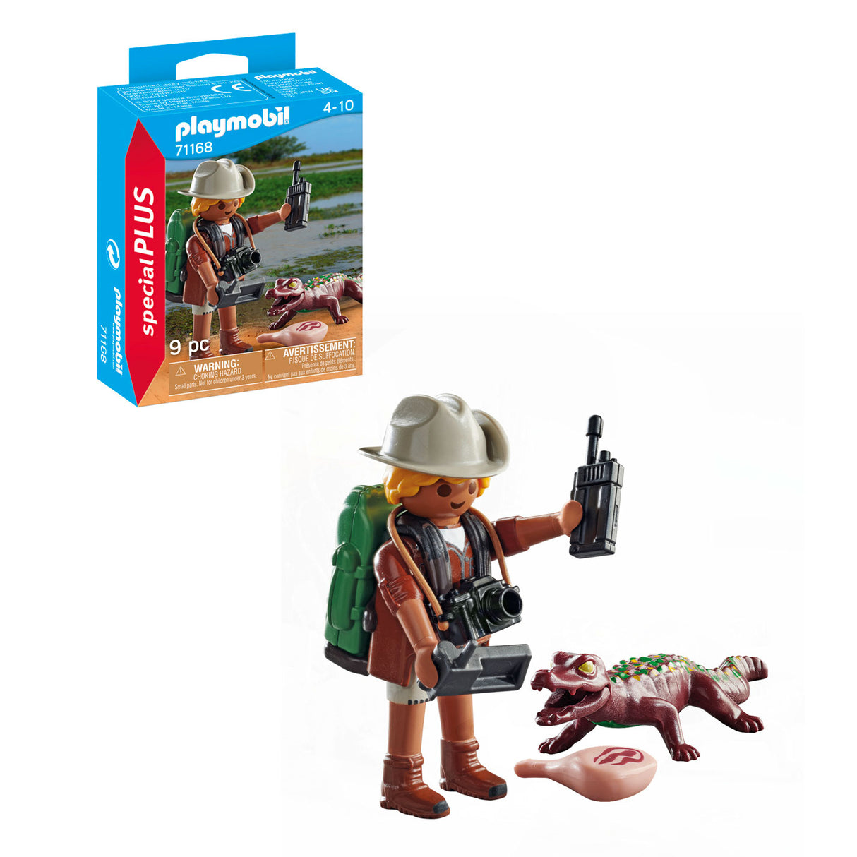Playmobil Specials Ricercatore con Young Caiman - 71168
