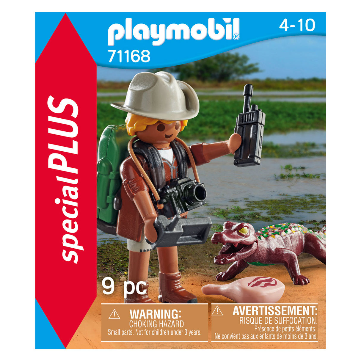 Playmobil Specials Ricercatore con Young Caiman - 71168