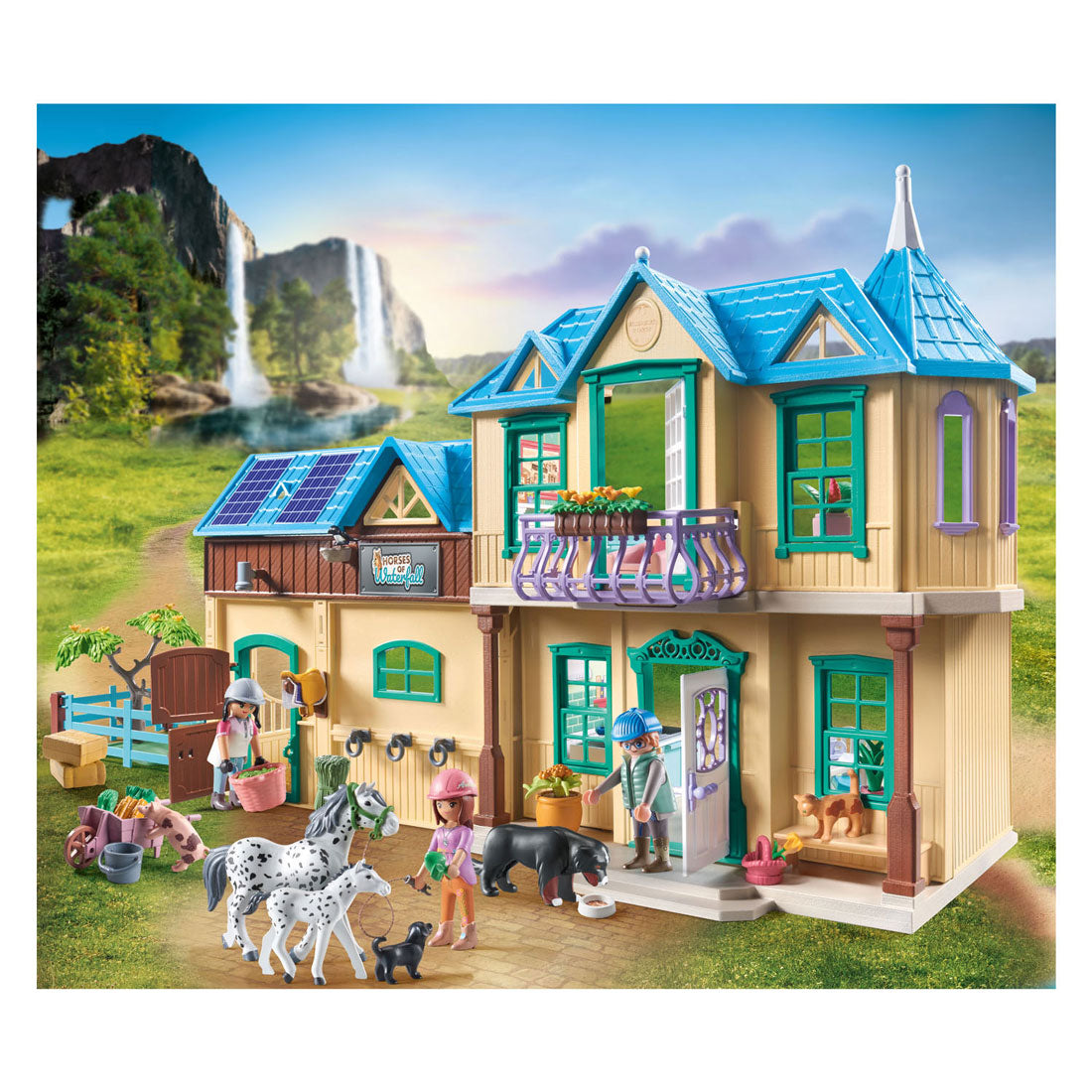 Playmobil Horses nebo Waterfall Waterfall Ranch 71351