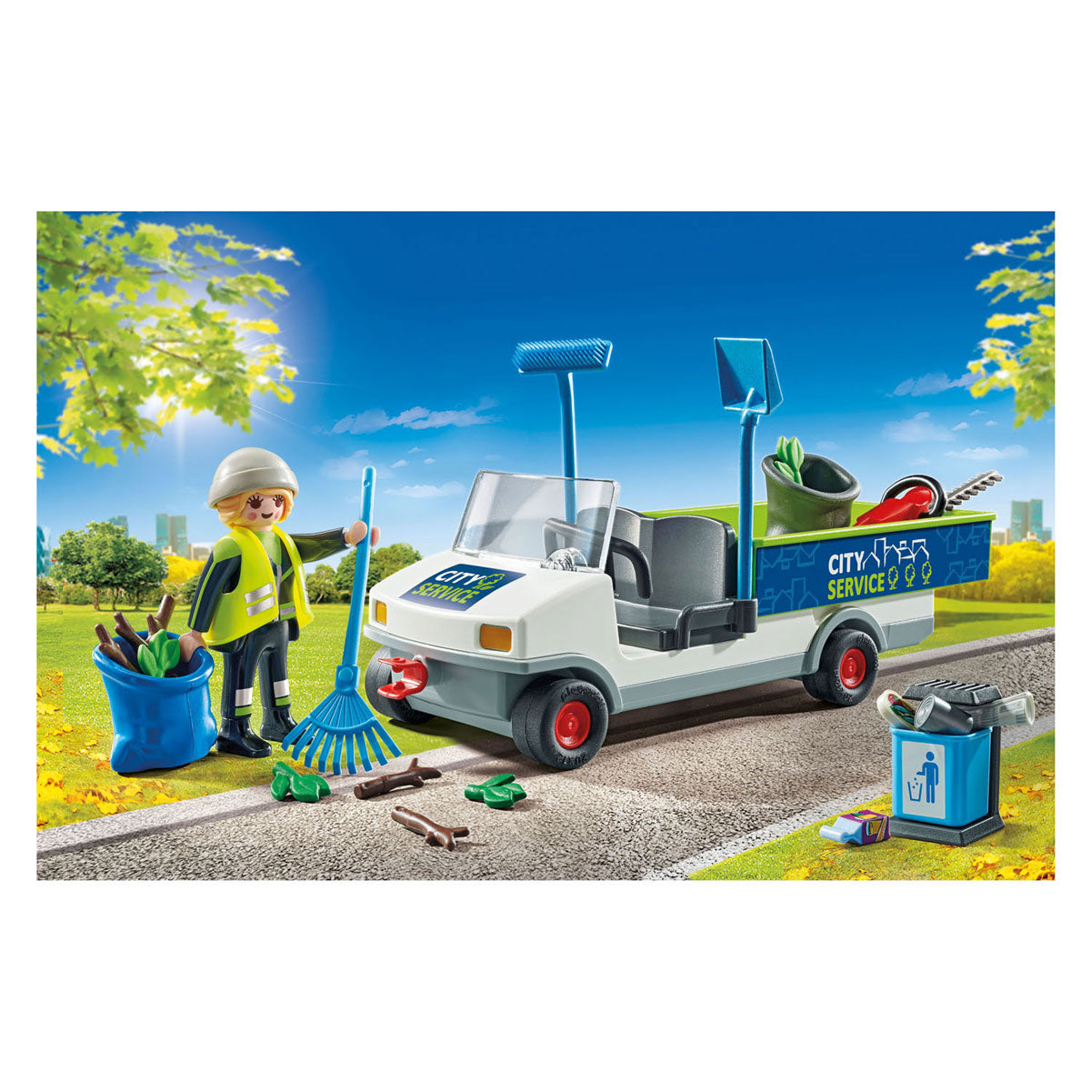 PlayMobil Stad Action elektresch Stroossmaschinn - 714333