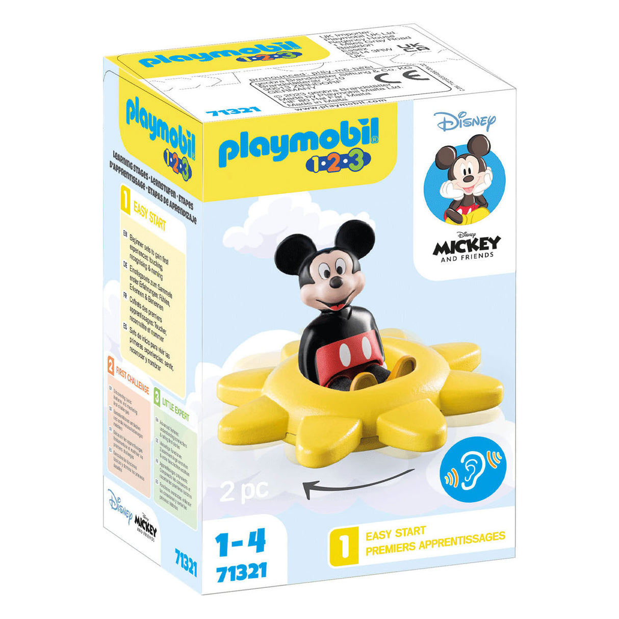PlayMobil 1.2.3. Mickey Mouse futó nap 71321