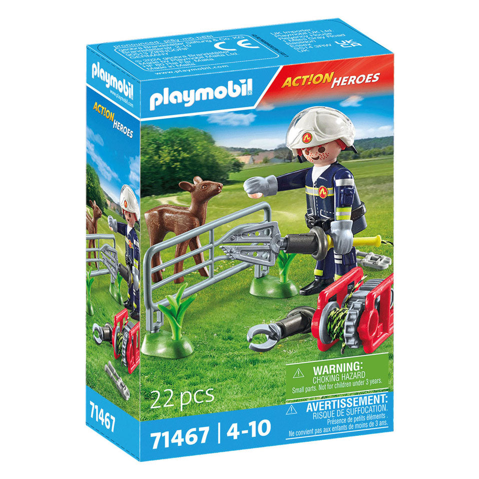 Playmobil Action Heroes Protección de animales Brigada de fuego - 71467