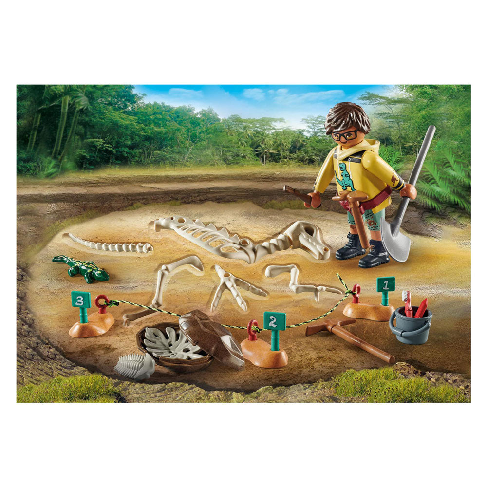 Playmobil Dinonos Excovation Area s kostra Dinosaurus 71527