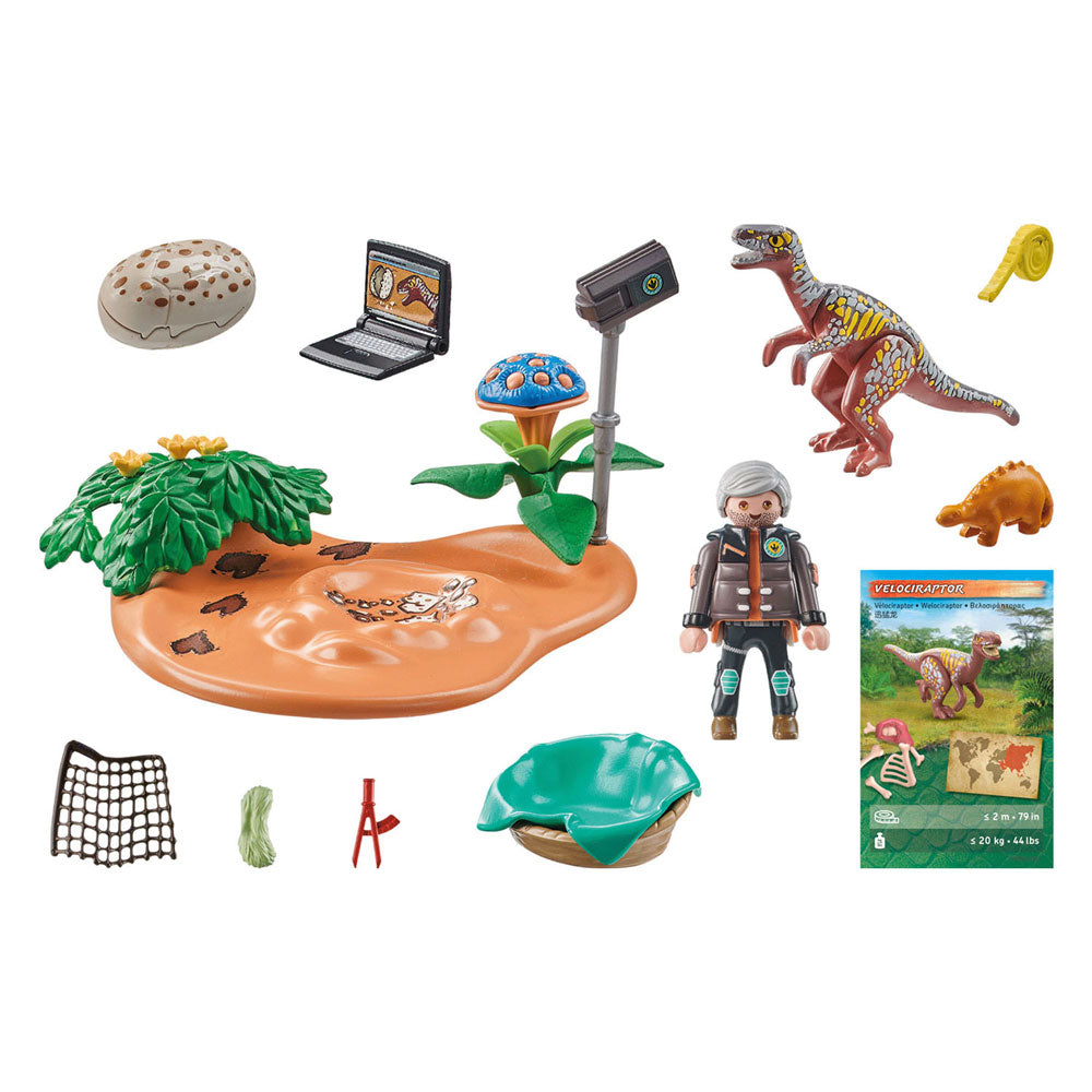 Playmobil Dinos Stegosaurusnest with egg thief 71526