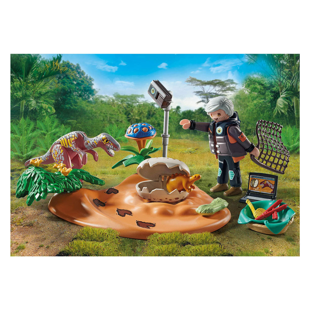 Playmobil Dinos Stegosaurusnest with egg thief 71526