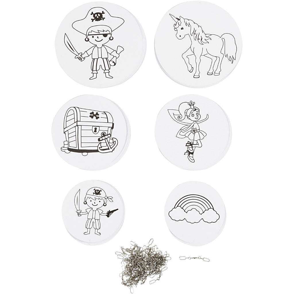 Creative company mobiles with motif, d 12+15+18 cm, 300 gr, white, 20 sets 1 box