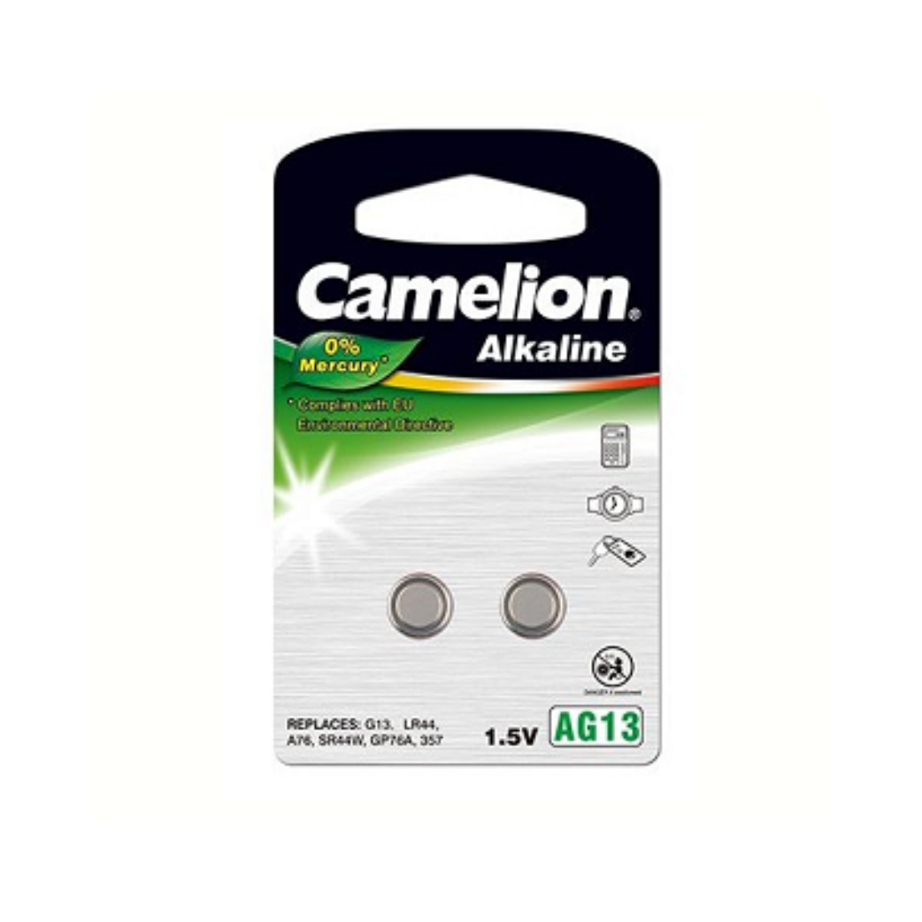 Camelion AG13 Alkalin LR44 -knapcelle pr. 2