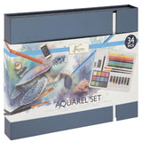 Creative Craft Group Aquarel Art Set 34 pieces in Cardboard Box 27x22x3 cm