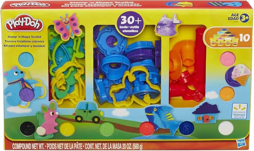 Hasbro play-doh toolkit with +30 parts 10 clay pots