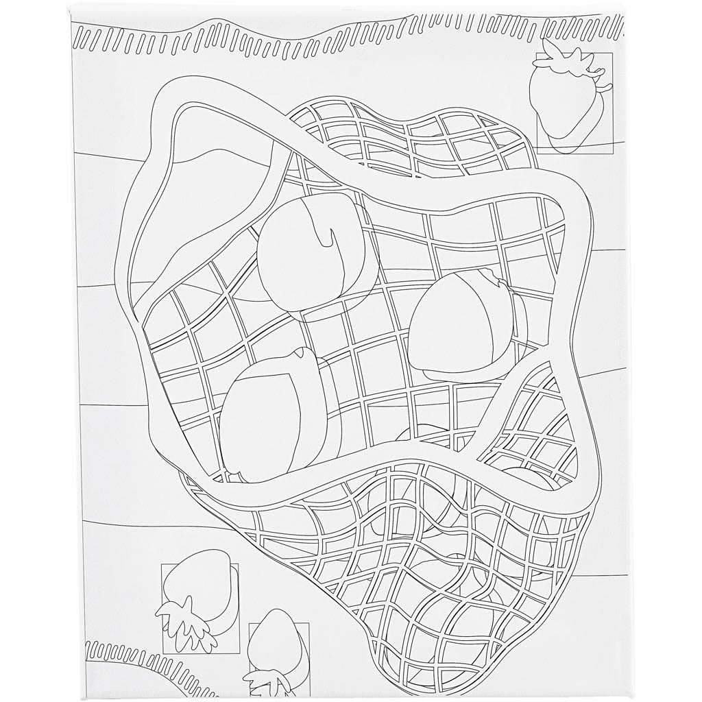 Creativ company schildercanvas met print, citrusvruchten , d: 1,6 cm, afm 24x30 cm, 360 gr, 1 stuk