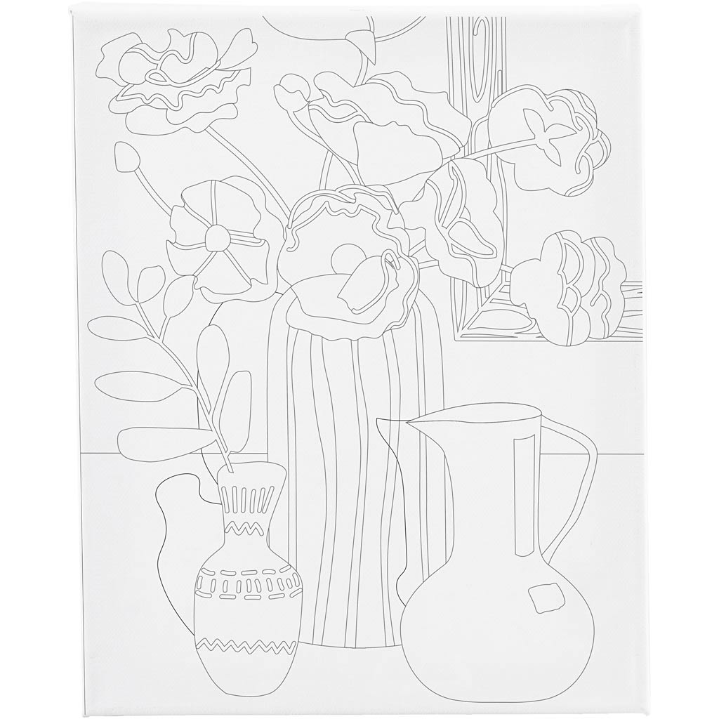 Creativ company schildercanvas met print, stilleven met bloemen, d: 1,6 cm, afm 24x30 cm, 360 gr, 1 stuk