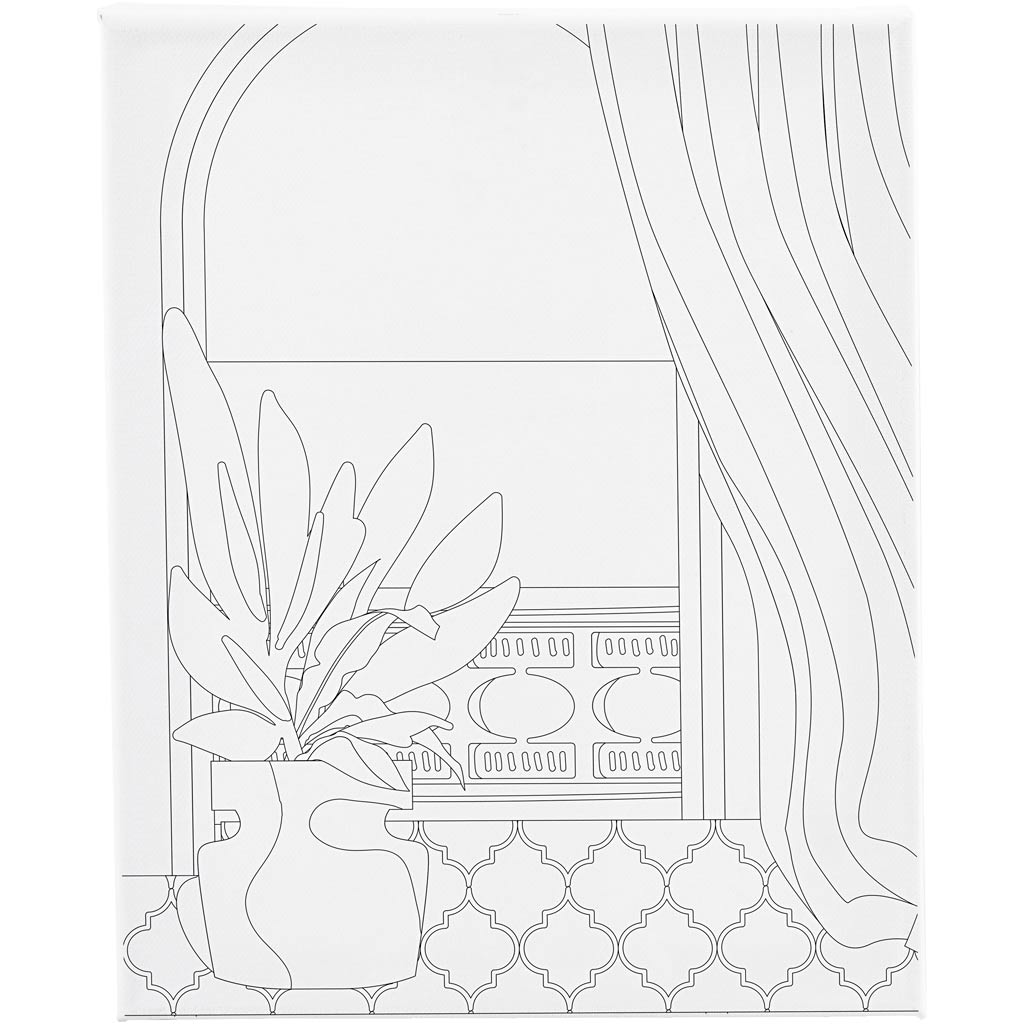 Creativ company schildercanvas met print, raam, d: 1,6 cm, afm 24x30 cm, 360 gr, 1 stuk