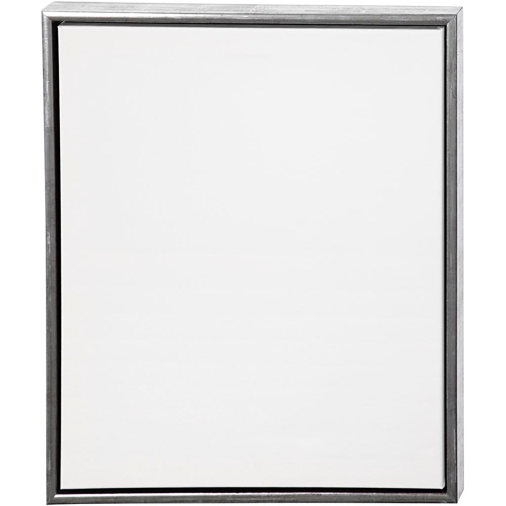 Creativ company canvas met lijst, afm 50x60 cm, 360 gr, antiek zilver, wit, 1 stuk