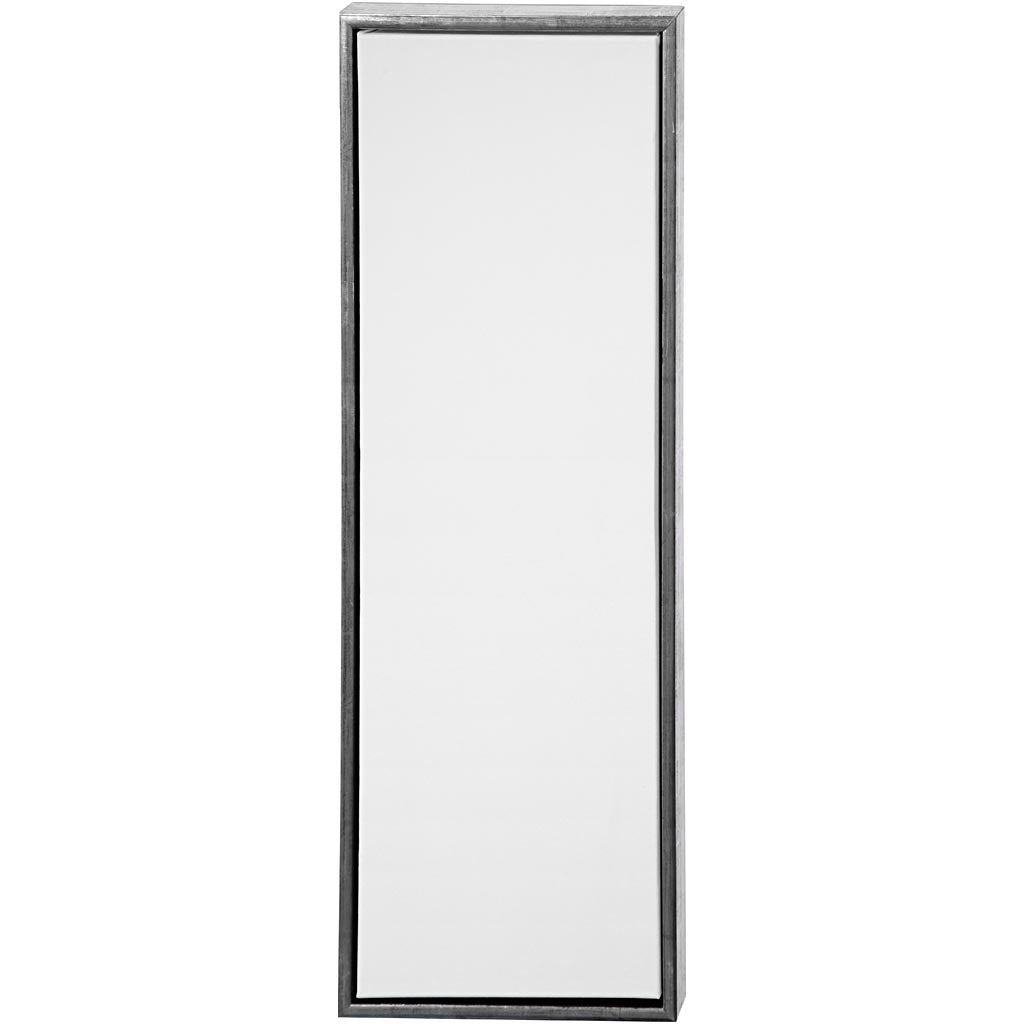 Creativ company canvas met lijst, afm 30x90 cm, 360 gr, antiek zilver, wit, 1 stuk