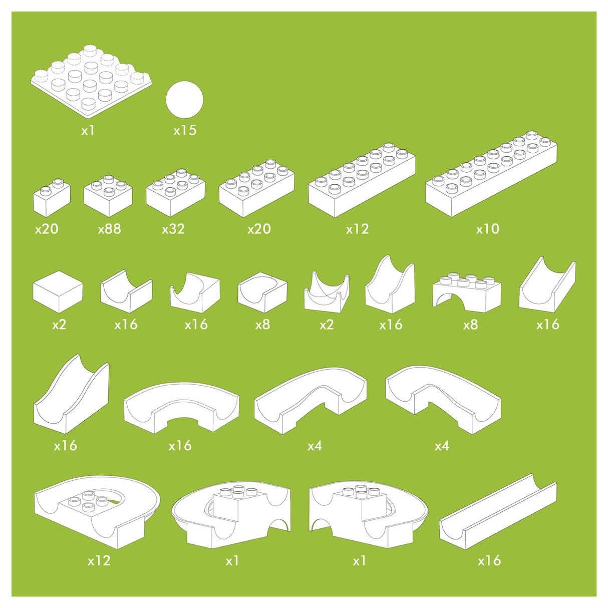 Caja de construcción Hubelino Marble Track Kiga School Set, 352 piezas