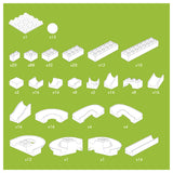 Caja de construcción Hubelino Marble Track Kiga School Set, 352 piezas