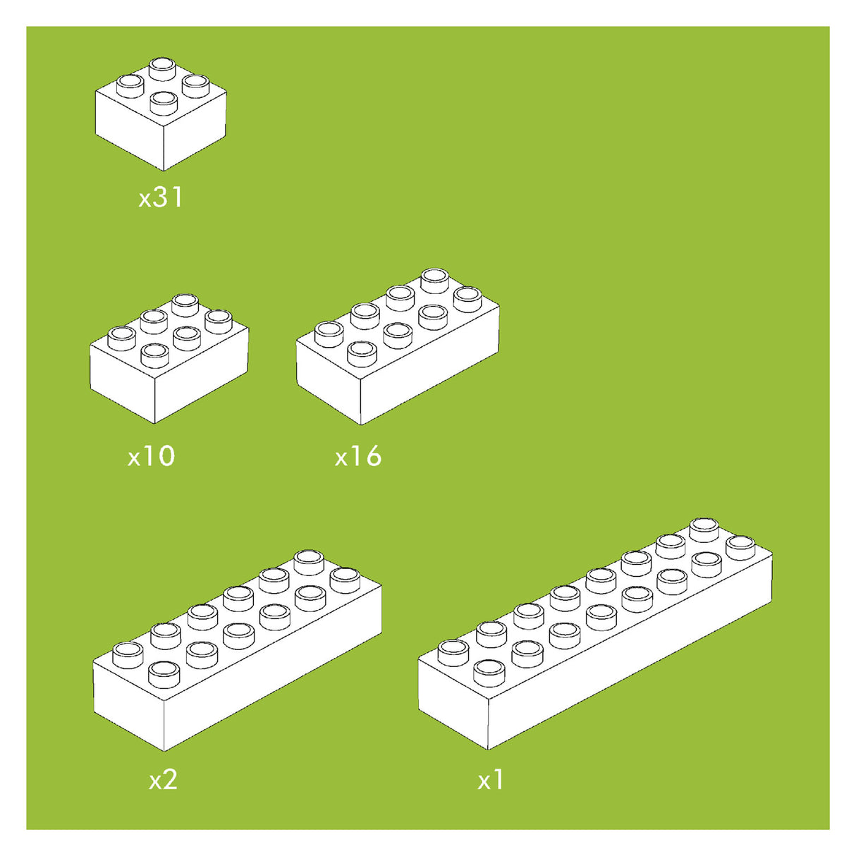 Hubelino Building Stone Set, 60DLG.