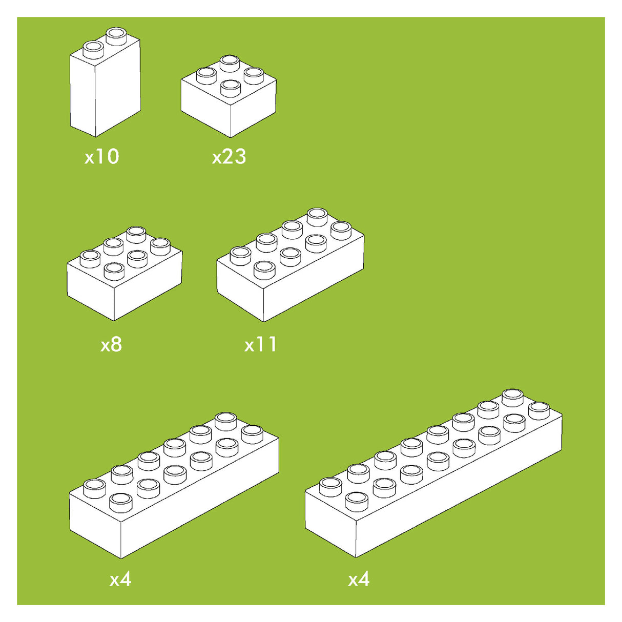 Hubelino building blocks white, 60dlg.