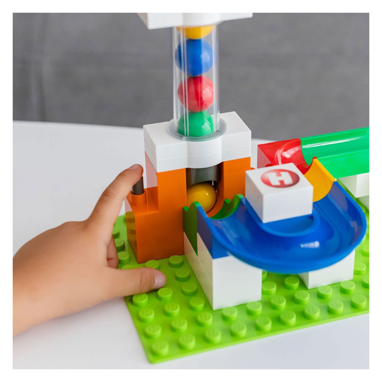 Hubelino marble track extension set lift, 24pcs.