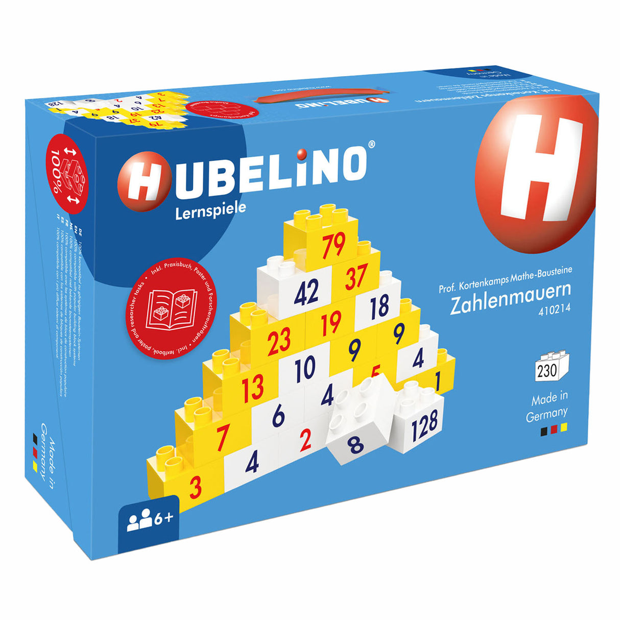 Hubelino čísla Piramide Prof. Kortenkamp's Learning Blocks, 230DLG.