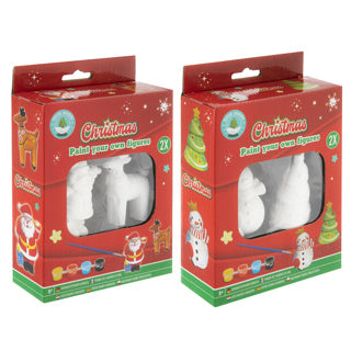 Paint your own Christmas figures, set of 2 pieces