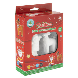 Paint your own Christmas figures, set of 2 pieces