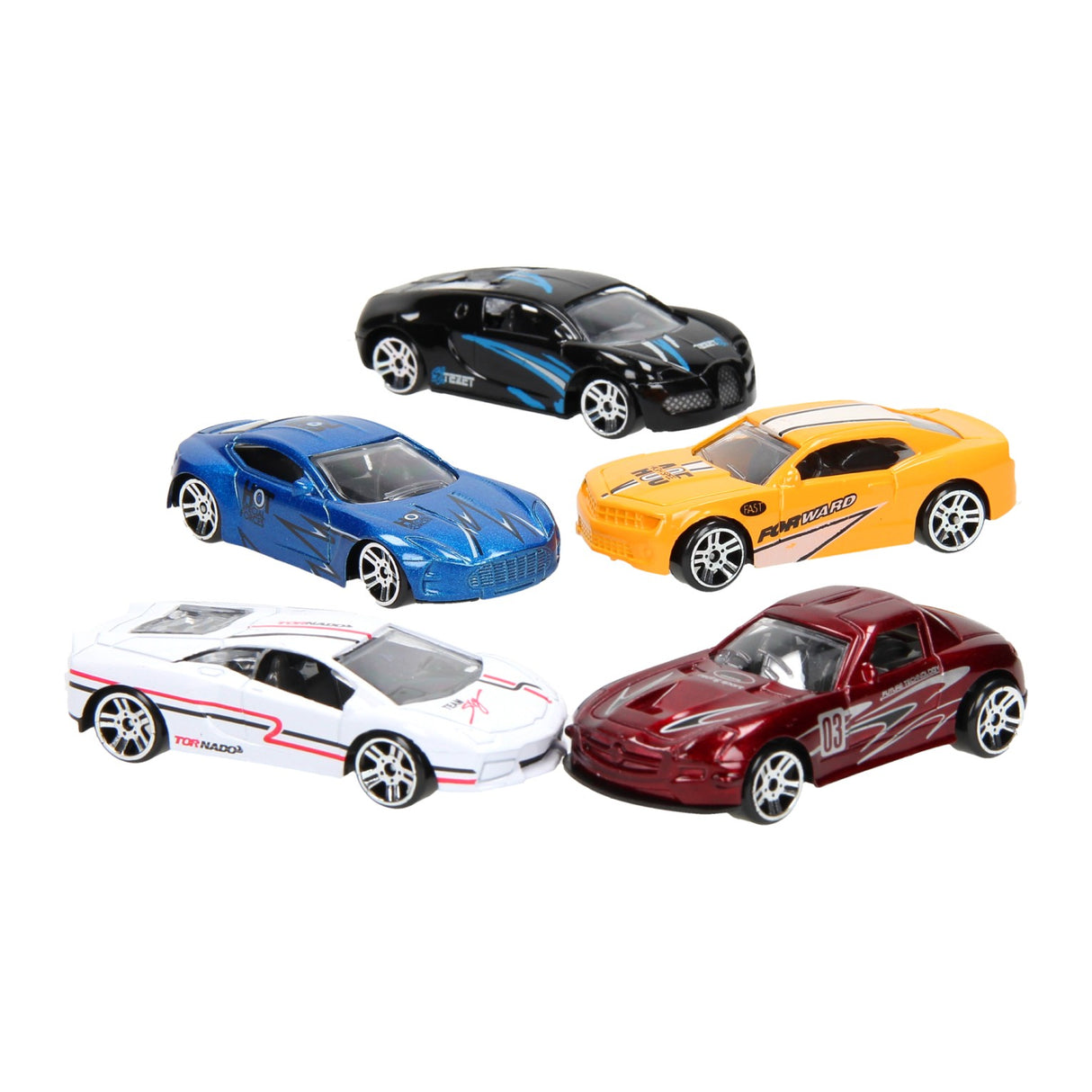 Johntoy super cars die-cast car, 5 pcs.