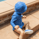 Leopardo | Cappello da sole UV blu