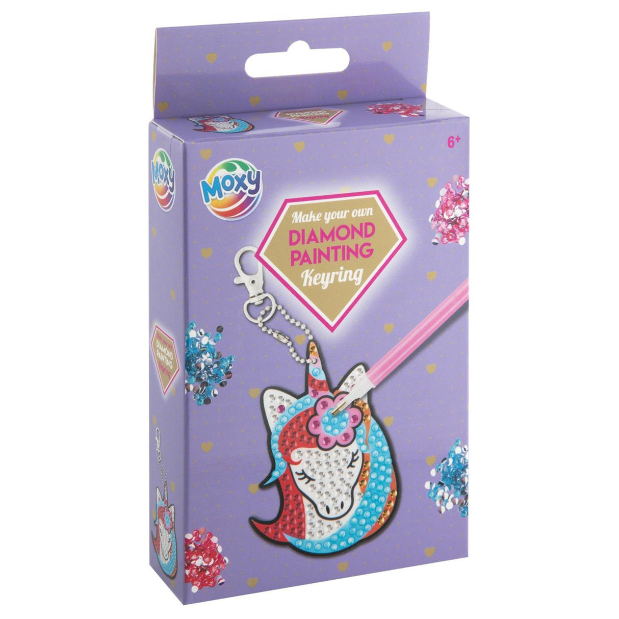 Grúpa ceardaíochta cruthaitheach moxy Diamond péinteáil keychain