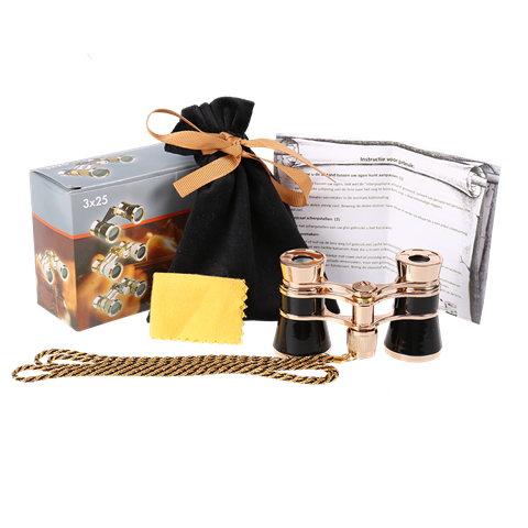 Byomic teaterkijker 3x25 guld sort