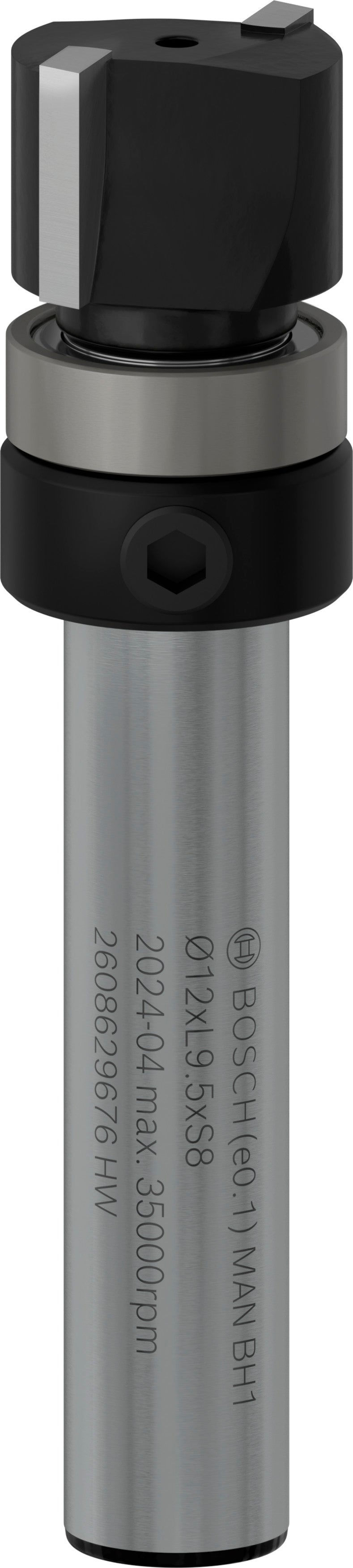 Bosch accessoires pro kopieerfrees met kogellager boven | ø 12,7 x l 9,5 | schacht 8 mm - 2608629676