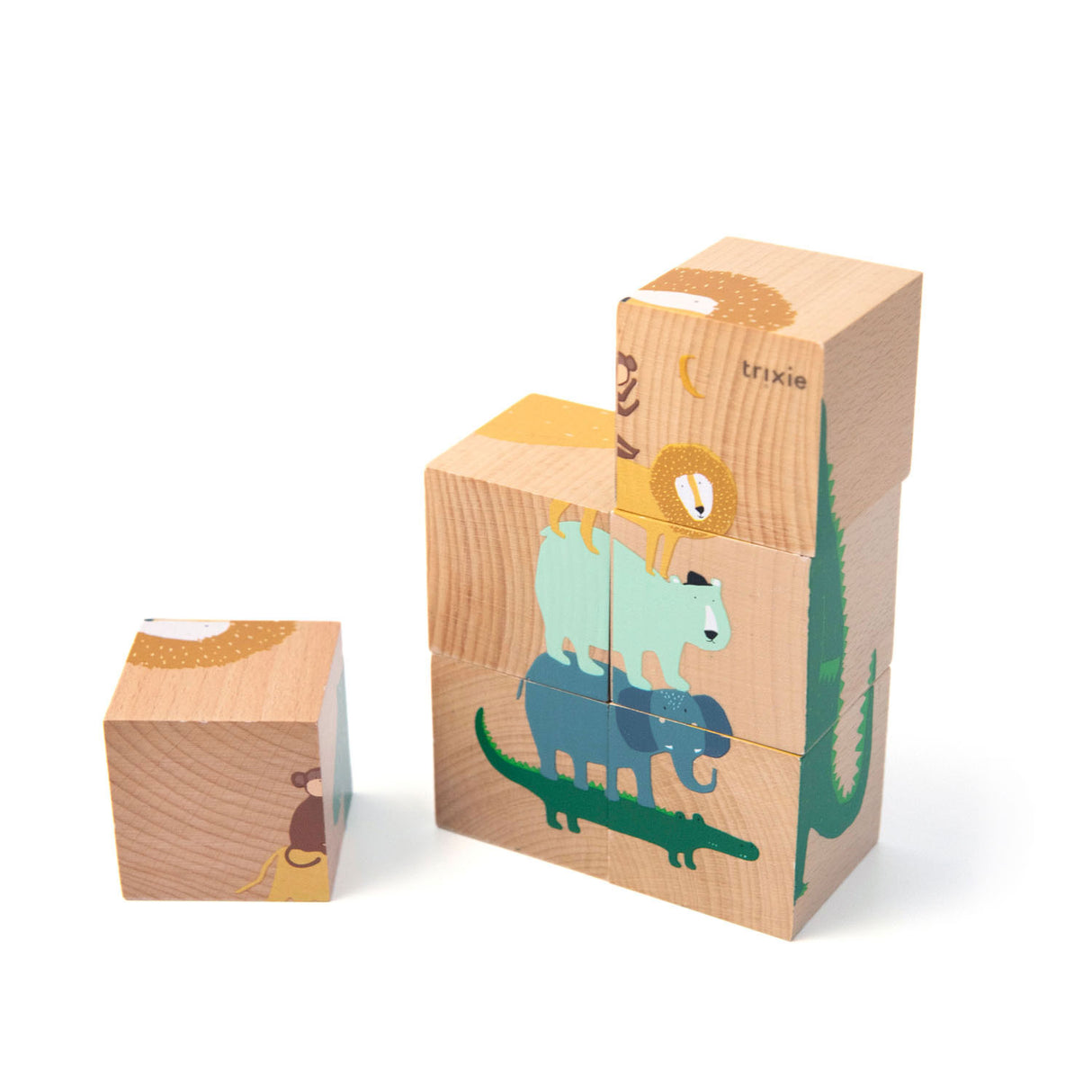 Trixie Holz Block Puzzle Déieren