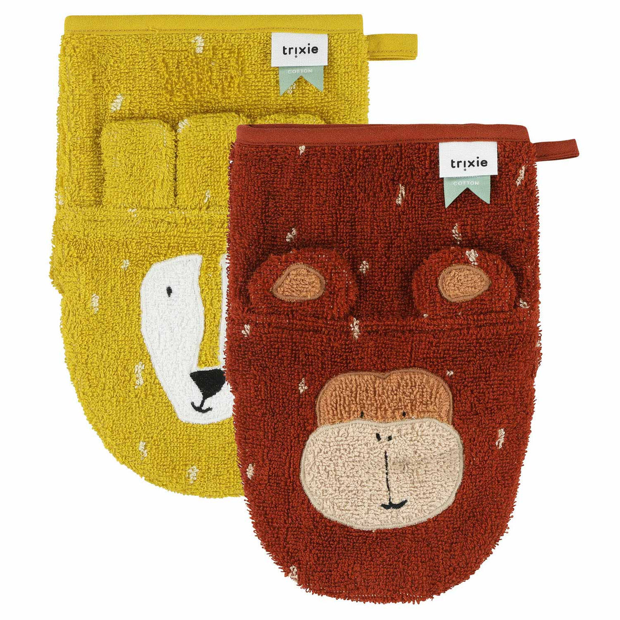 Trixie washcloths Mr. Lion and Mr. Monkey, 2st.