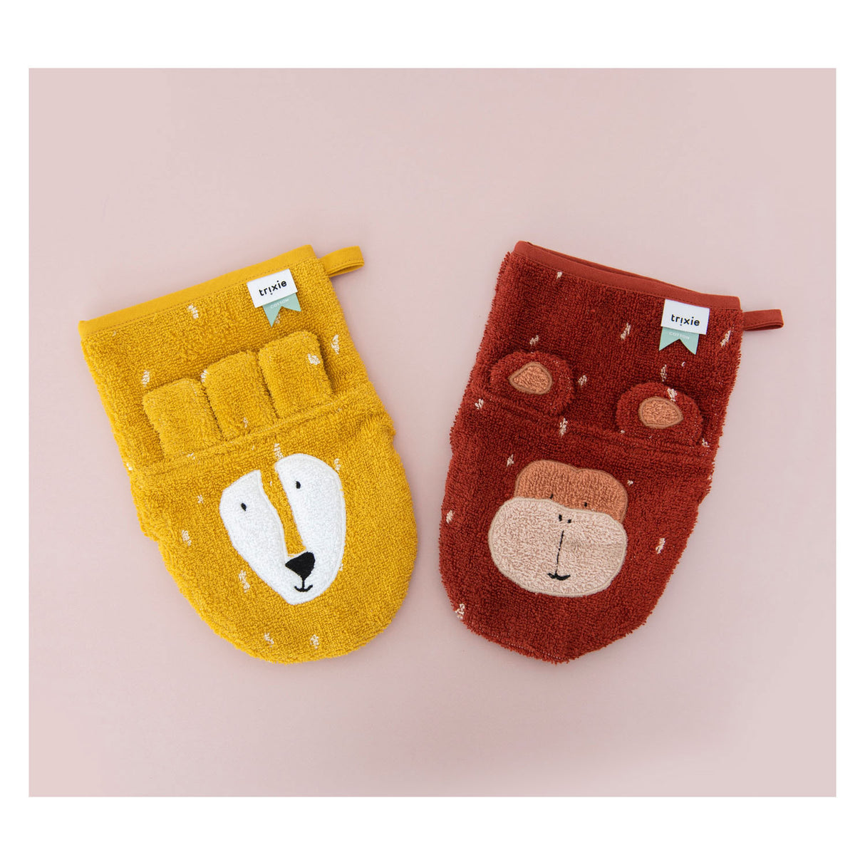 Trixie washcloths Mr. Lion and Mr. Monkey, 2st.