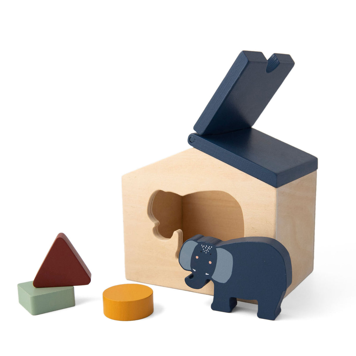 Trixie wooden house with blocks Mrs. Elephant