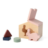 Trixie wooden house with blocks Mrs. Rabbit